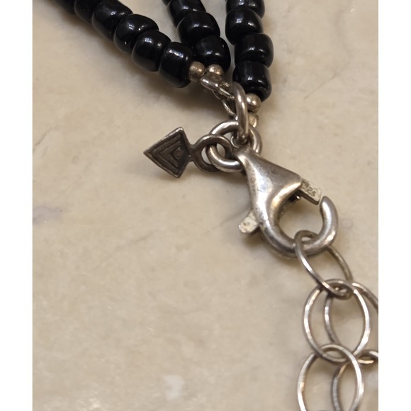 Silpada Retired N1500 Sterling Silver Multi-strands Black Bead Necklace - Picture 4 of 4